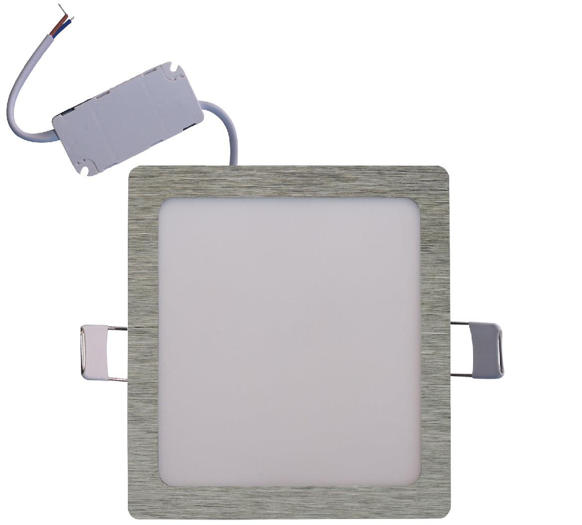 Plafonjera Square LED 14,3x14,3cm srebrna