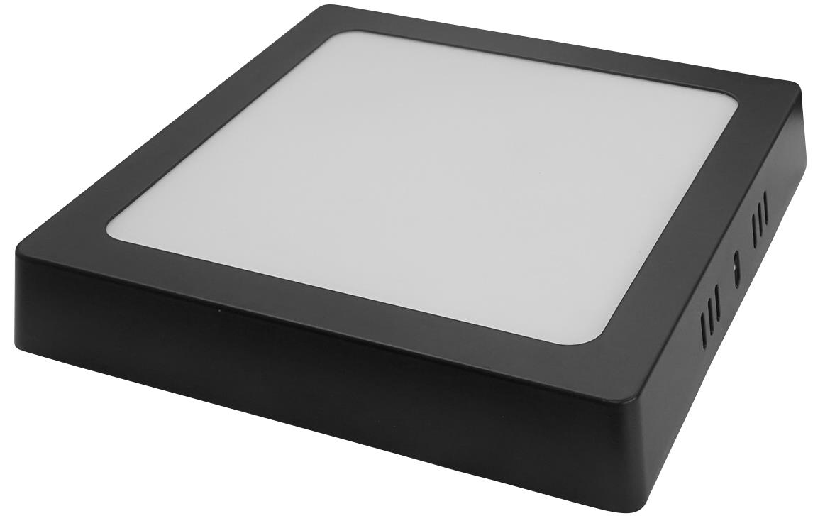 Plafonjera Blok LED 21x21cm crna