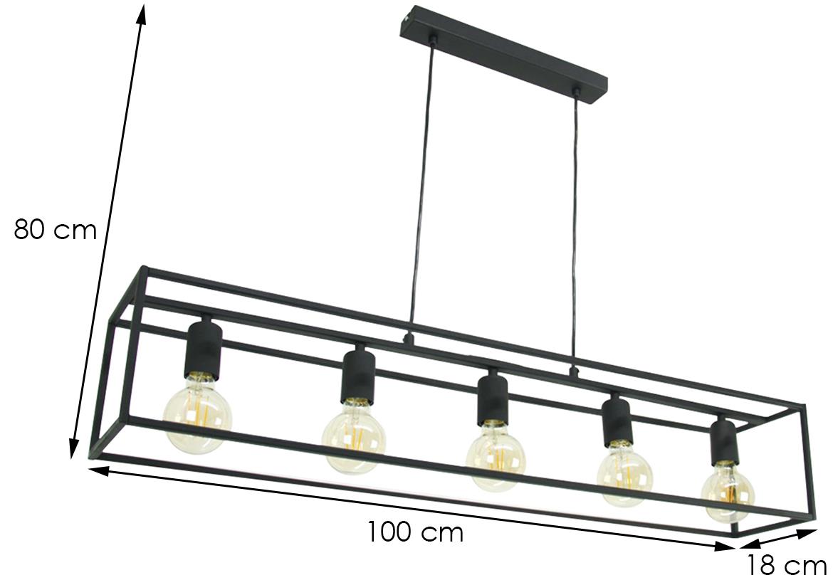 Viseca lampa Horus 5 crna