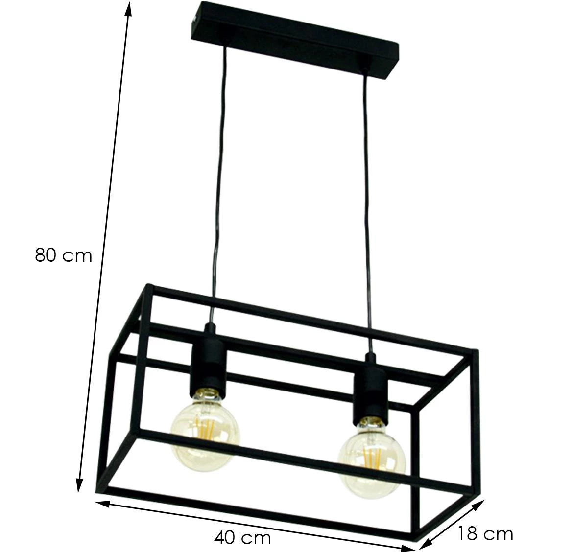 Viseca lampa Horus 2 crna