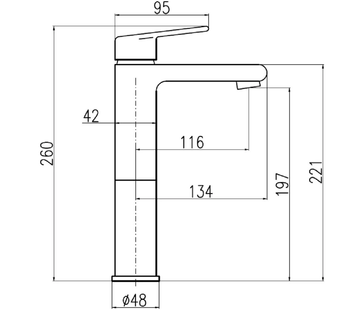 CO130.0CMATZ MJEŠALICA COLORADO 260MM CRNA / SA