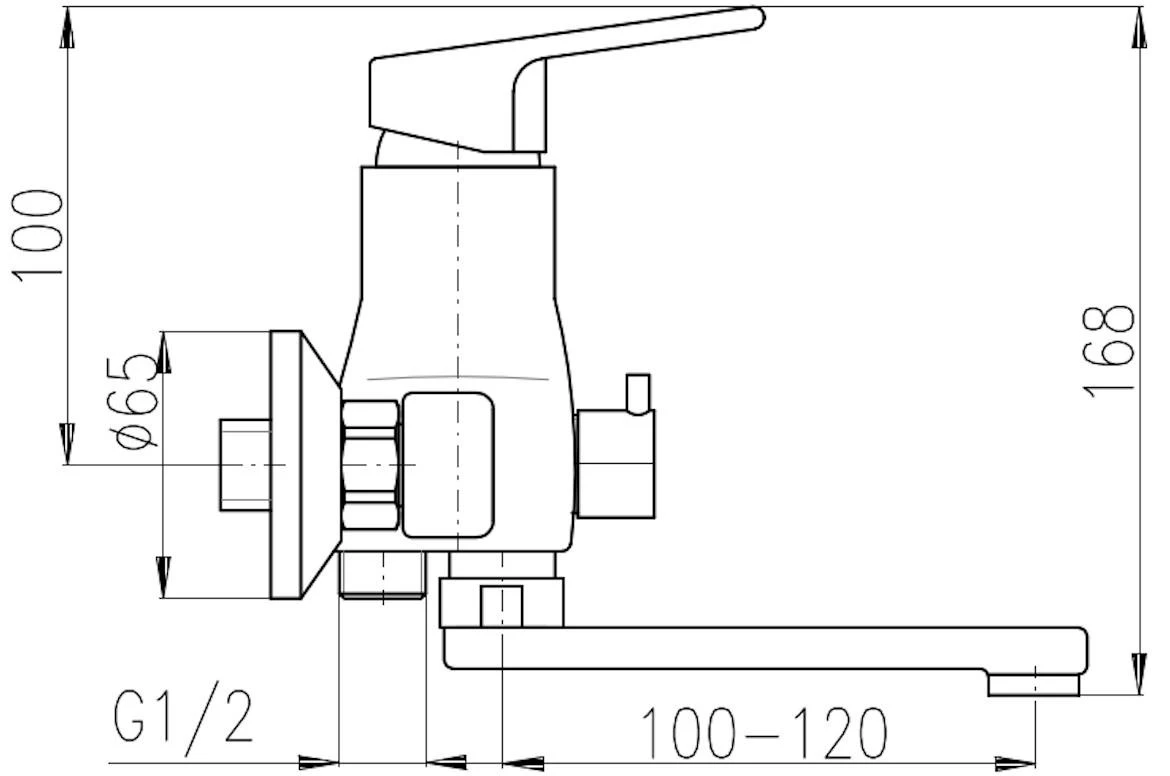 Zidna mješalica za kadu Colorado CO251.5