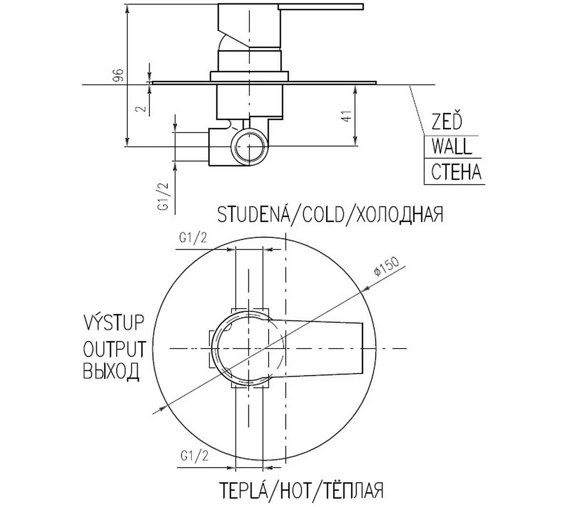 CO183LCMATZ COLORADO UGRADNA MJEŠALICA ZA TUŠ CRNA