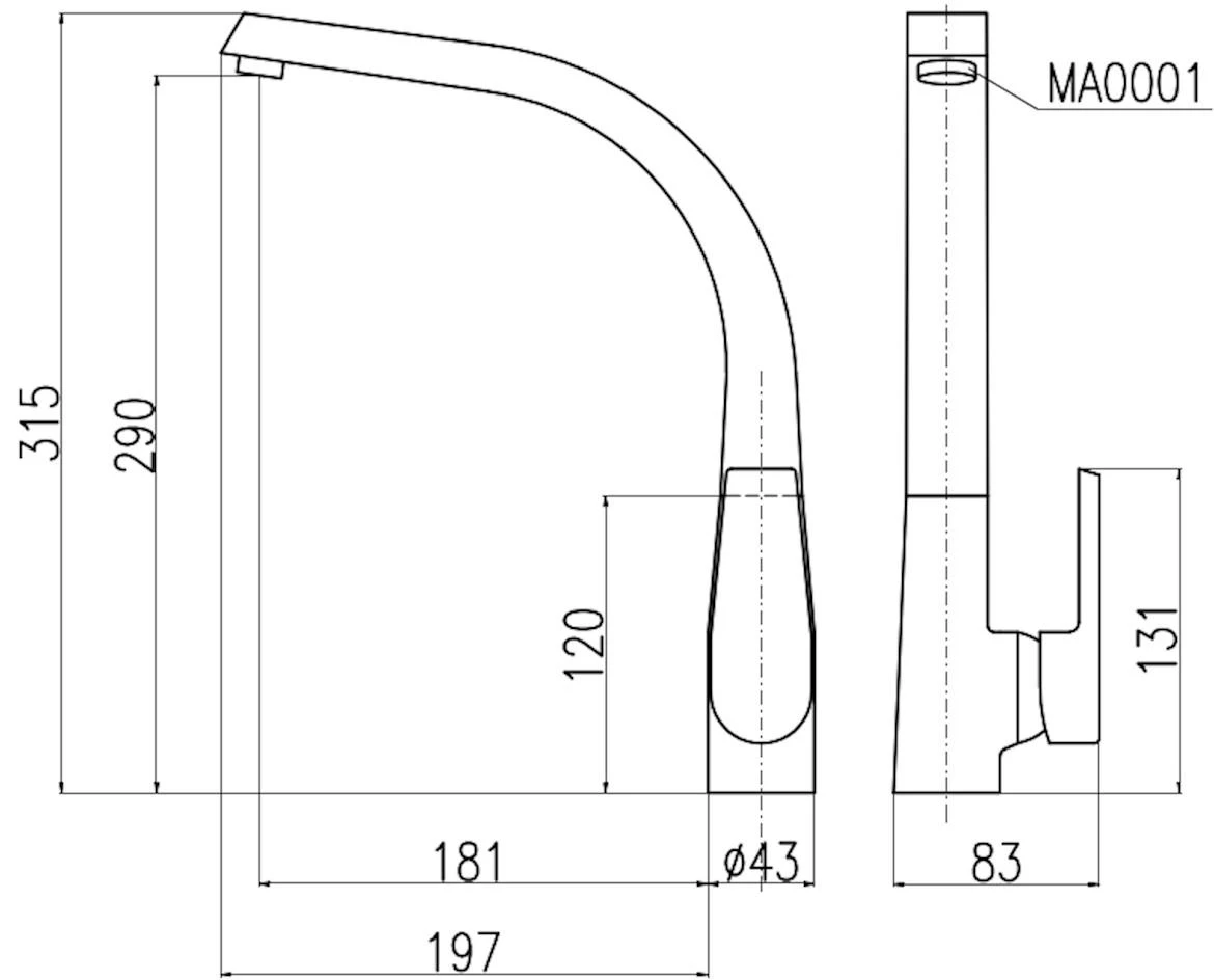 Vltava V819.0 mikser za sudoper