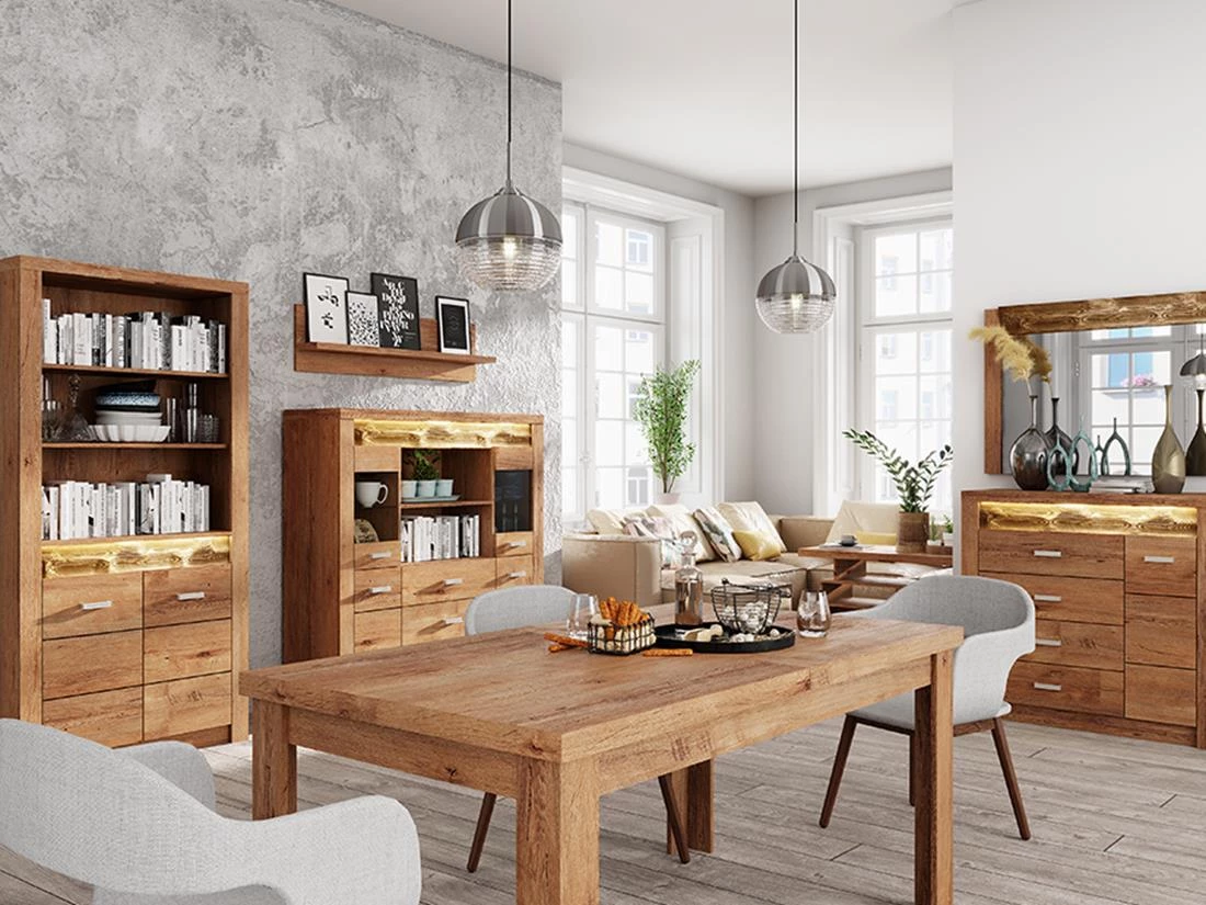 Indianapolis TV komoda 2 vrata+2 otvora tamni hrast