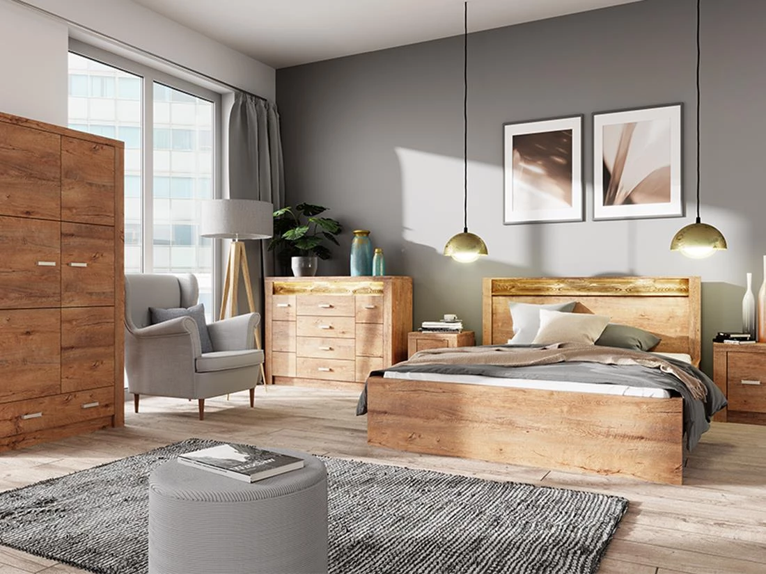 Indianapolis TV komoda 2 vrata+2 otvora tamni hrast