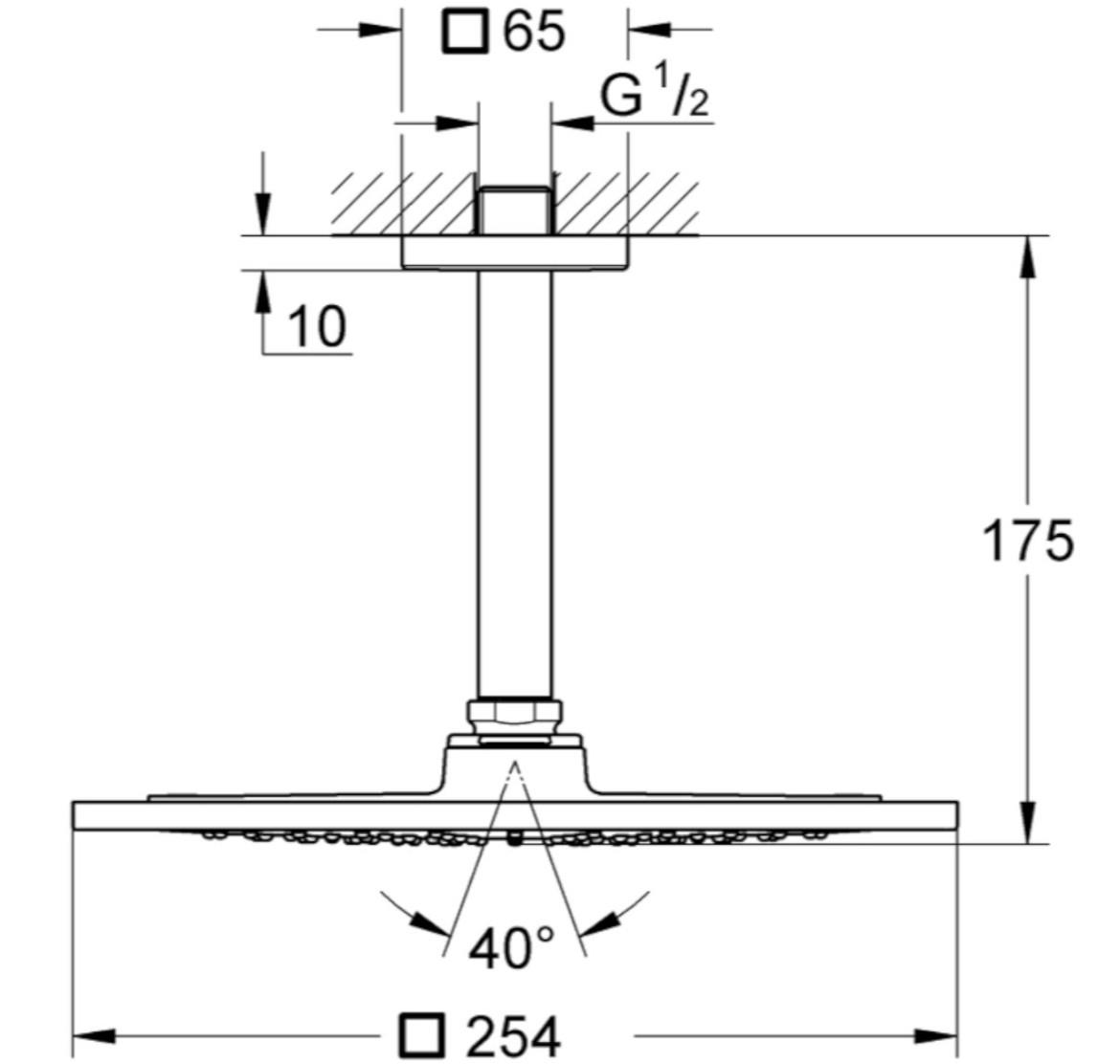 Stropna glava tuša 1 mlaz RainshowerF-series 26071000