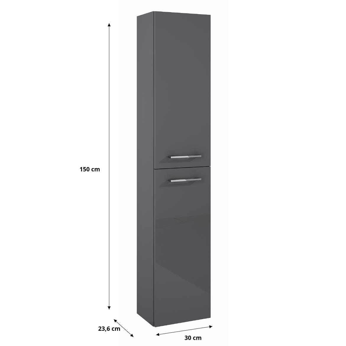Boa vista visoki kupatilski ormar 2V 30x23,6x150 cm antracit