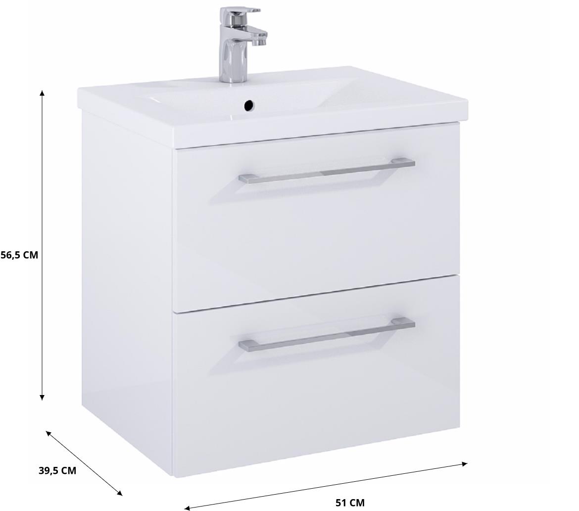 Kopalniški element Boa Vista 2 predala 51x39,5x56,5 bel