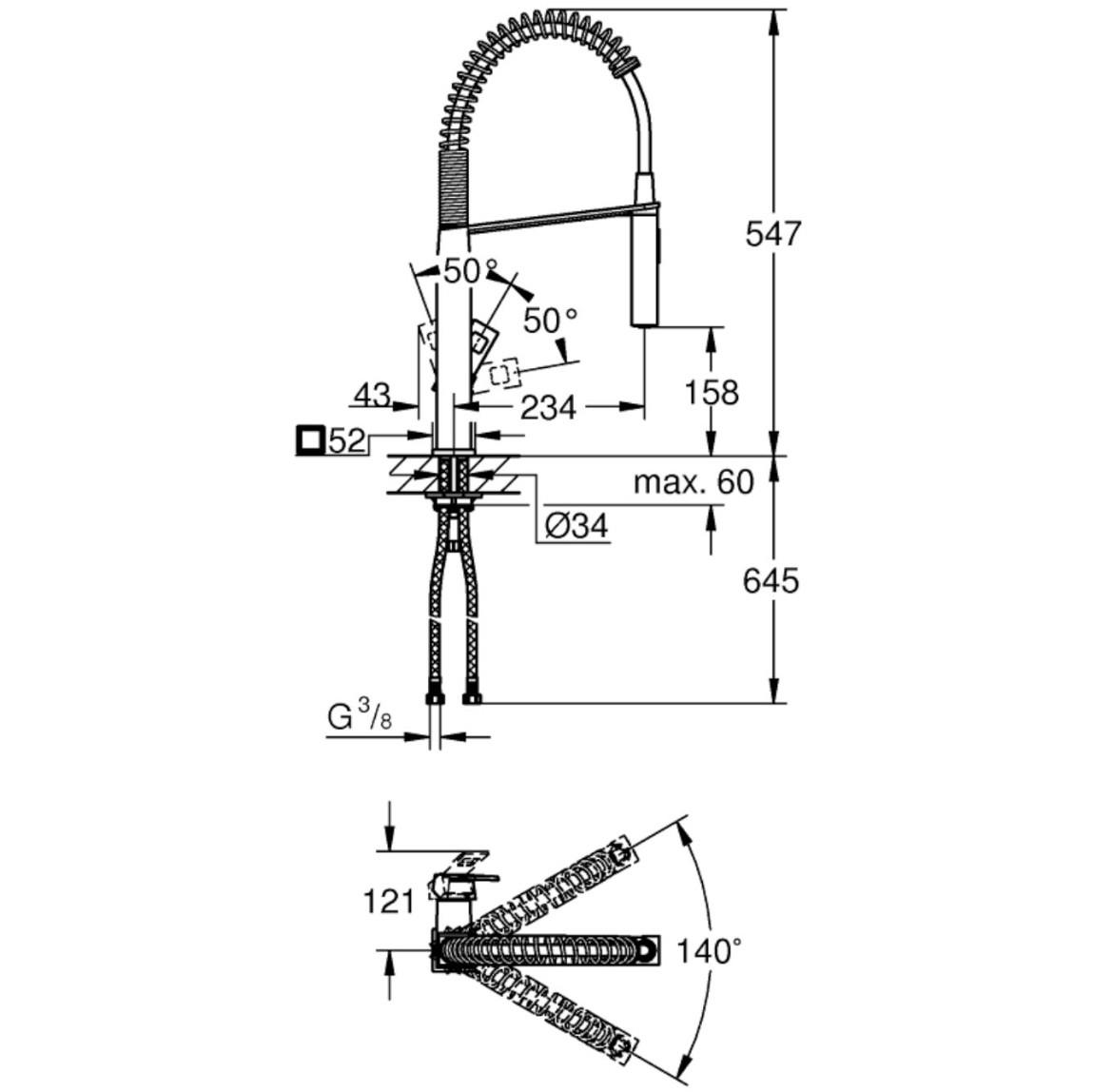 Grohe EUROCUBE 31395000 slavina za sudoper