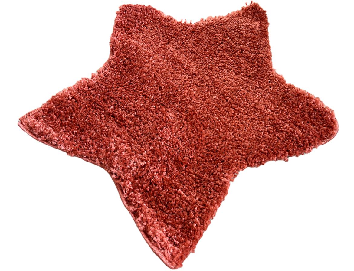 Tepih Shaggy Enjoy oblik zvijezda 80x80cm crveni