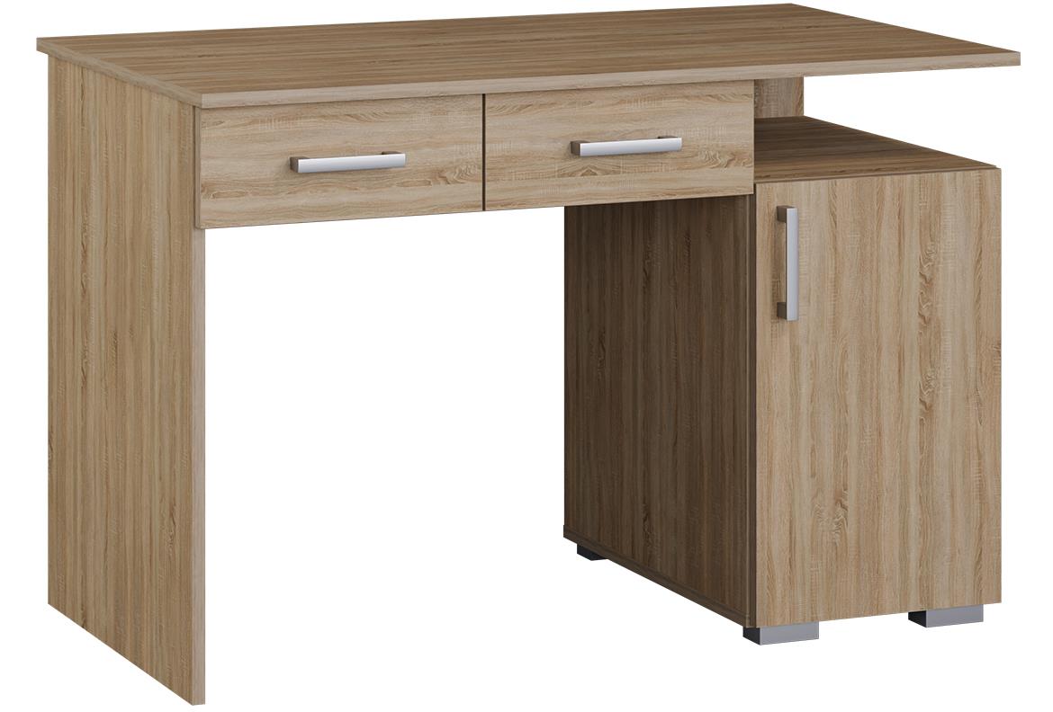 Luke radni sto 1 vrata+2 fioke+1 polica 119x60x76 natur (sonoma hrast)