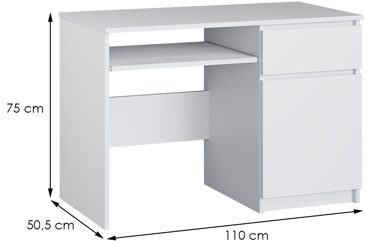 Noma sto 1 vrata+1 fioka 110x50,5x75 beli