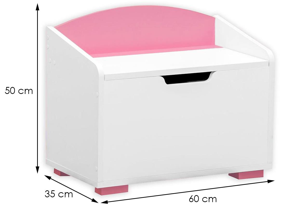 Lulu klupa Bb07 1 otklopna vrata 60x35x50 belo/roze