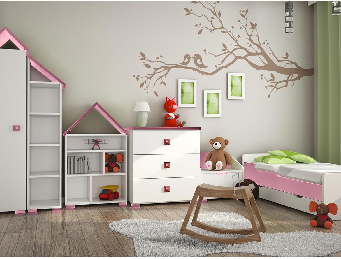 Lulu klupa Bb07 1 otklopna vrata 60x35x50 belo/roze