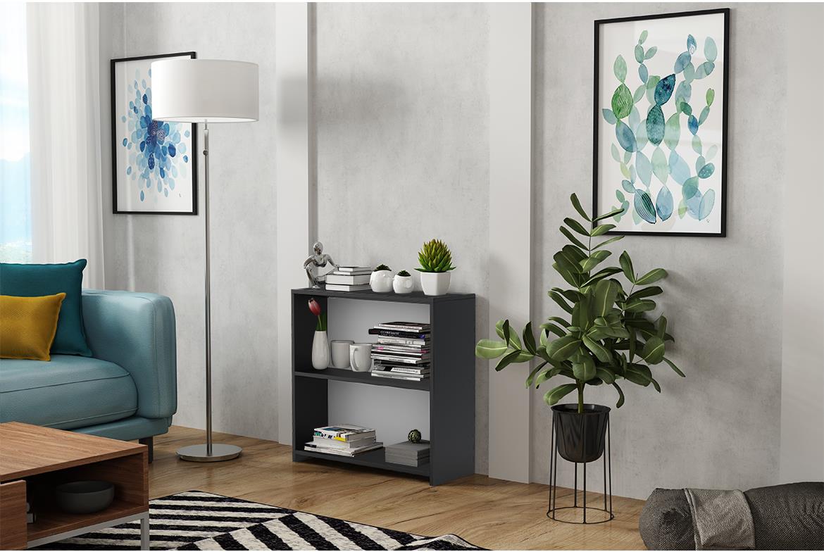 Zoe polica 2 otvora 80x30x75 crna