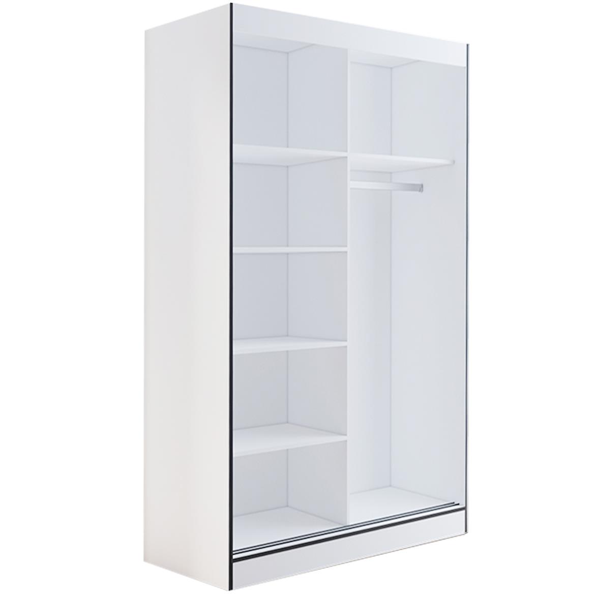 Oslo ormar 4 vrata 120x65x206 bijelo/crni