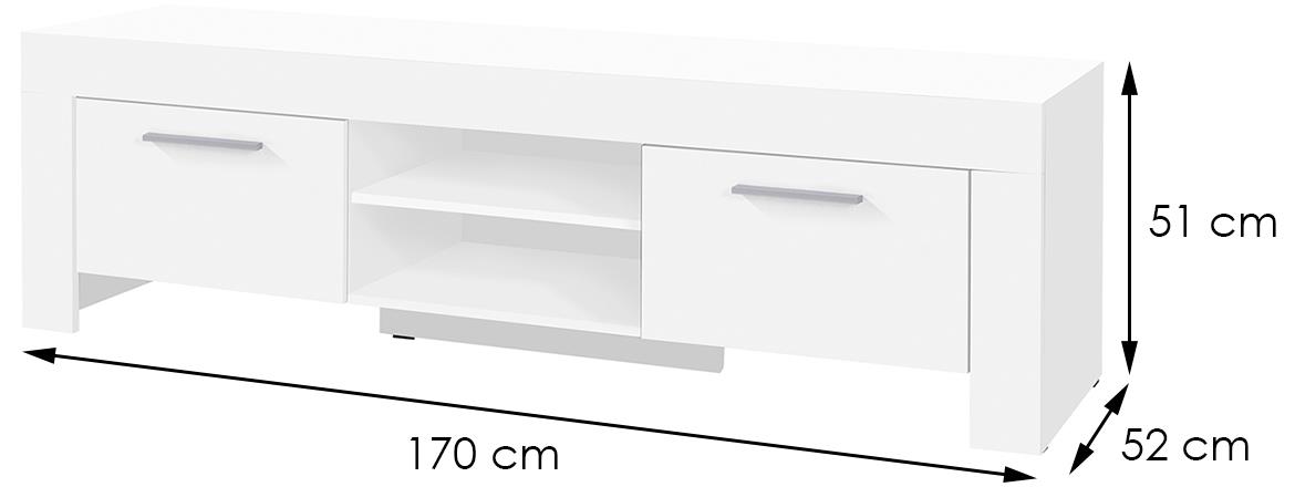 Cezar TV komoda 2 vrata+2 otvora 170x52x51 beli