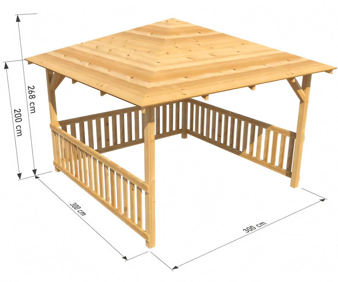 Paviljon cetvrtasti 3x3x2,7 m