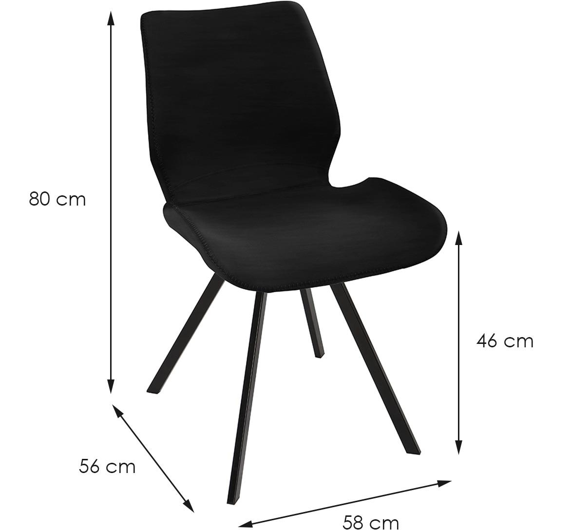 Quebec stolica 58x56x80 crna