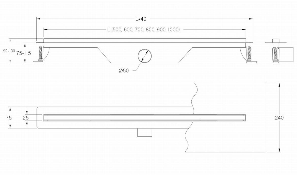 Odvod Ultra Slim 900