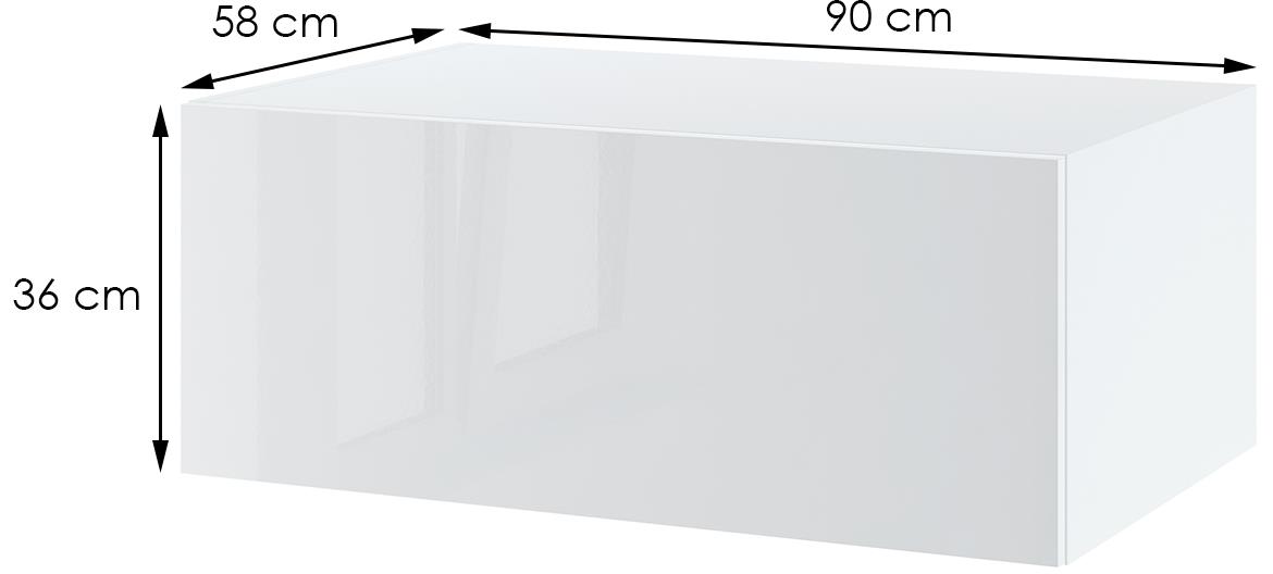 Campari kuhinjski element WOG9 1 vrata 90x58x36 beli