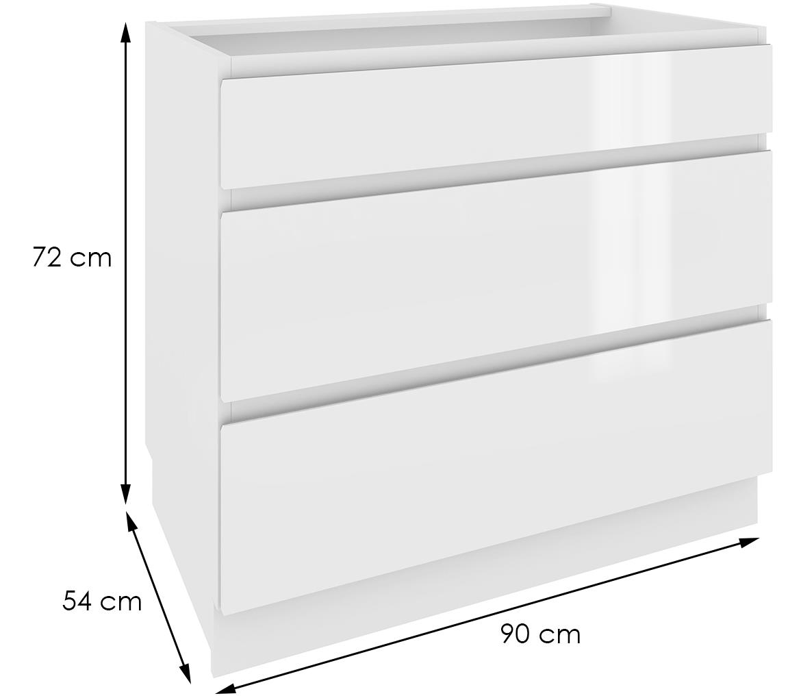 Campari kuhinjski element DS9/3 3 fioke 90x54x72 beli