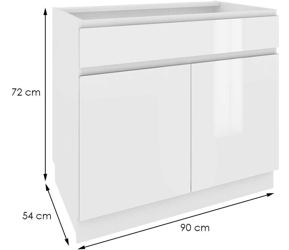 Campari kuhinjski element DS9/1 2 vrata+1 fioka 90x54x72 beli