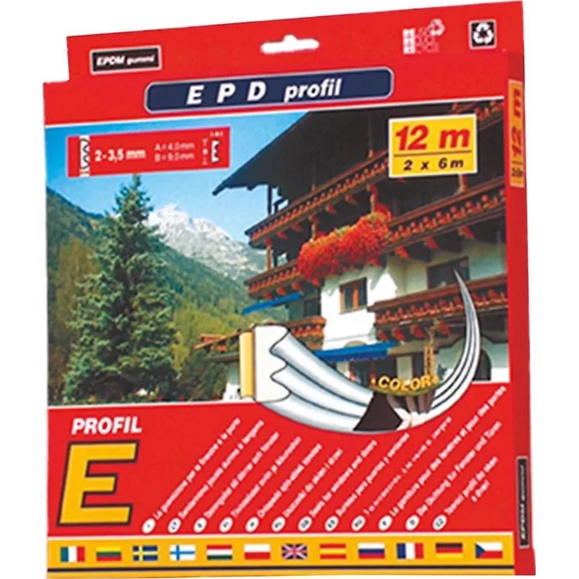 Samoljepljiva brtva Profil E12 smeda | Emmezeta webshop