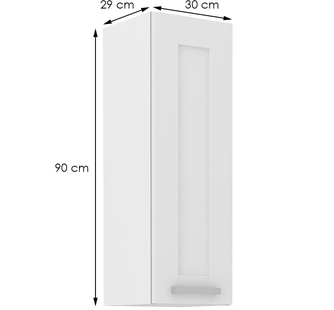 Luna kuhinjski element 1 vrata 30x31x90 bela