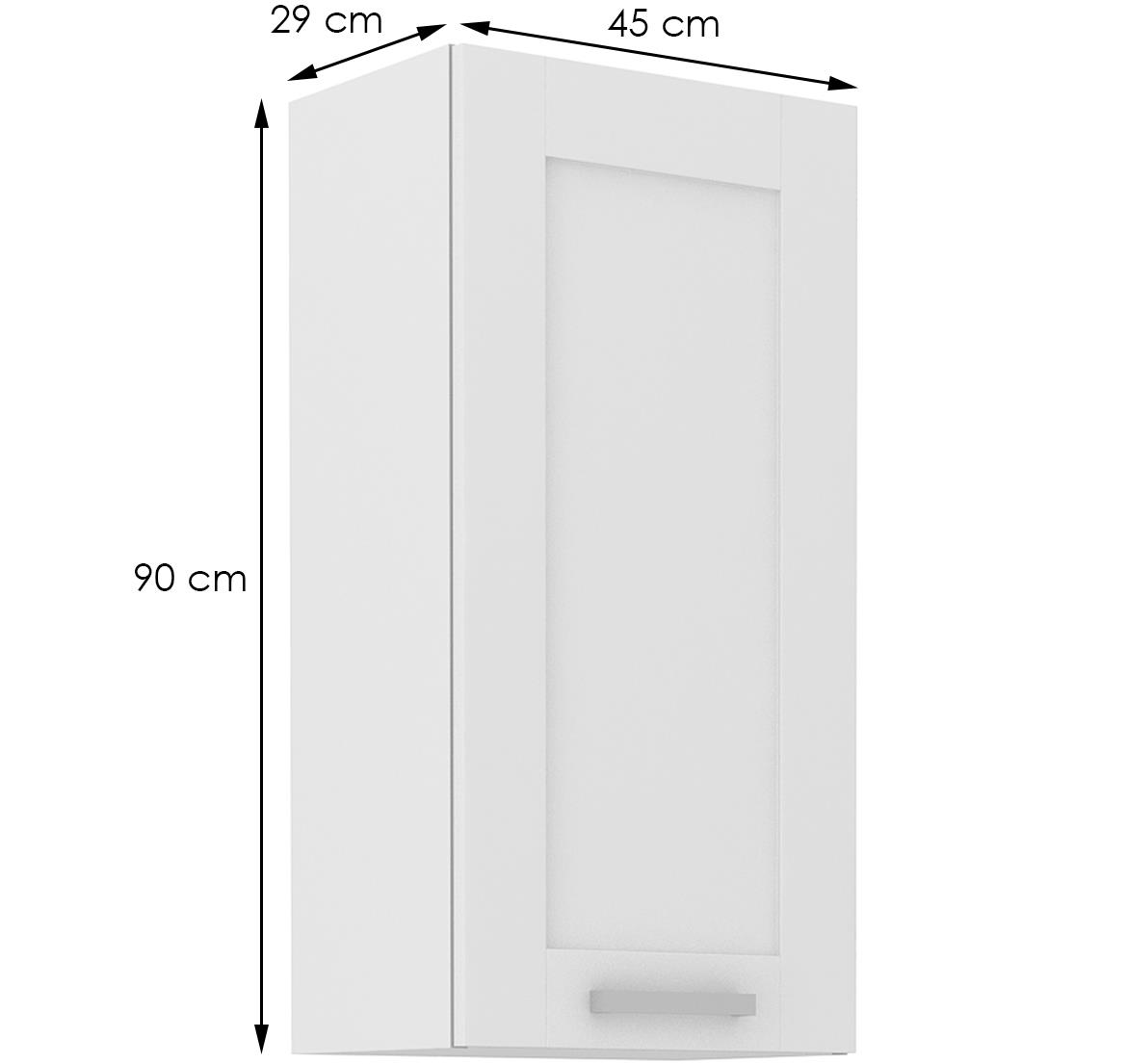 Luna kuhinjski element 1 vrata 45x31x90 bela