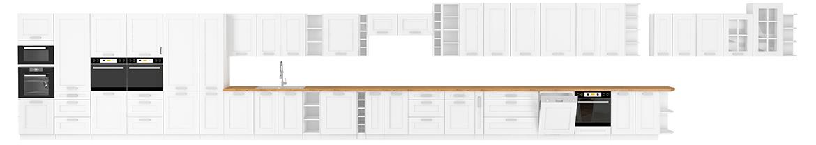 Luna kuhinjski element 1 vrata 45x31x90 bela