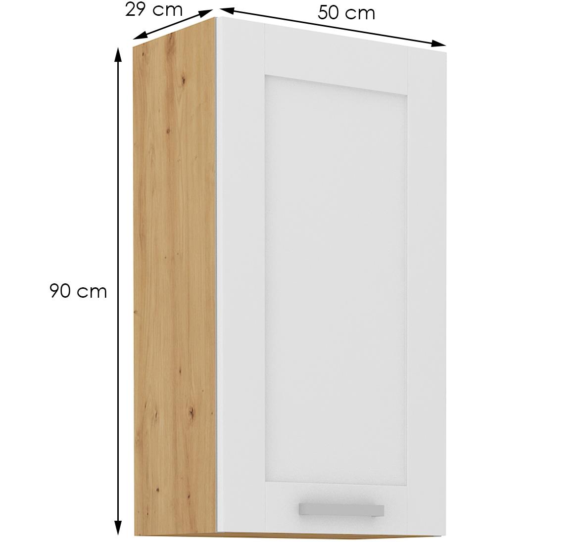 Luna kuhinjski element 1 vrata 50x31x90 natur (artisan hrast)/bela