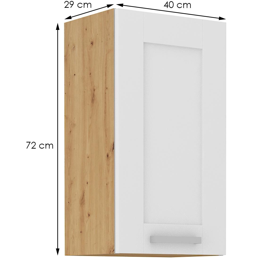 Luna kuhinjski element 60x31x72 natur (artisan hrast)/bela
