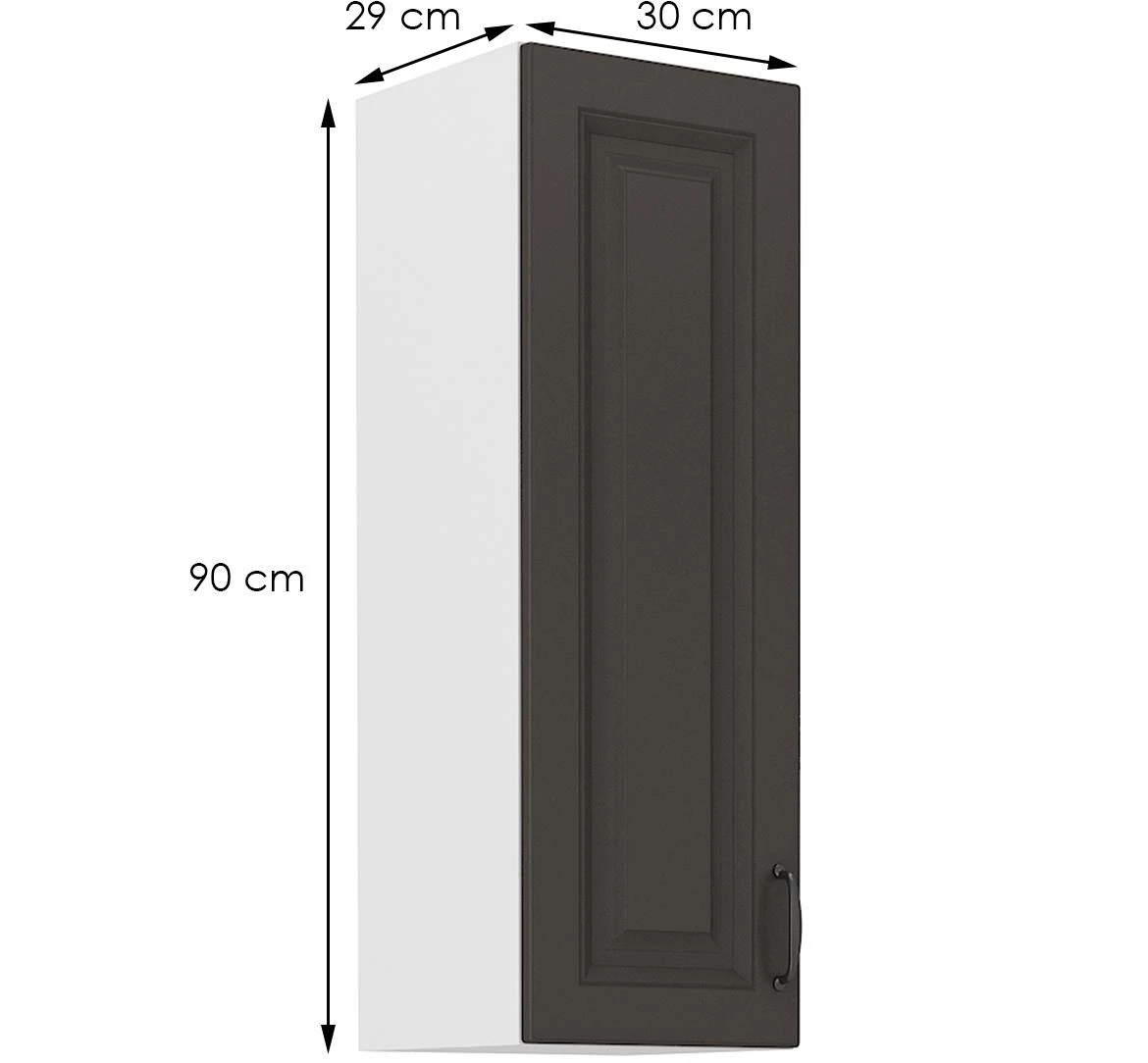 Stilo 30g-90 1f viseći el.1vr.30x29x90 bela/grafit