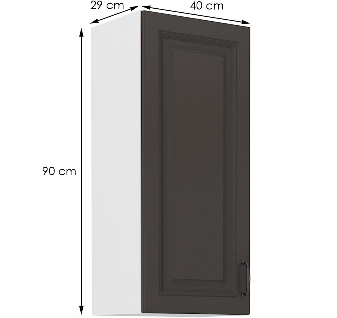 Stilo kuhinjski element 1 vrata 40x31x90 belo/tamno sivi