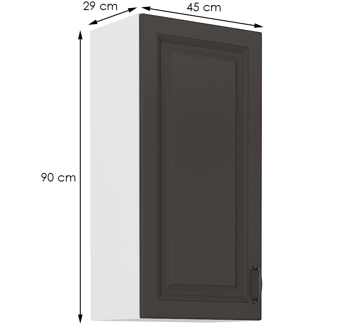 Stilo 45g-90 1f viseći el.1vrata 45x29x90 bela/grafit