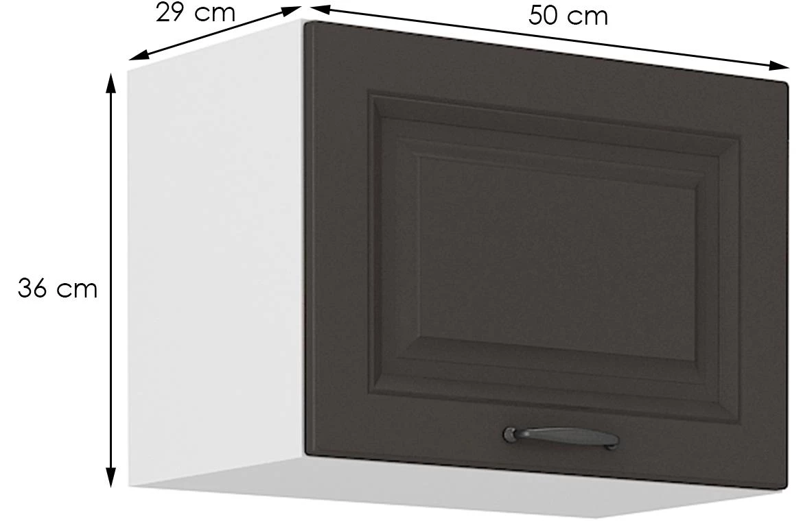 Stilo 50gu-36 1f viseći el.1podizna vrata 50x29x36 bela/grafit