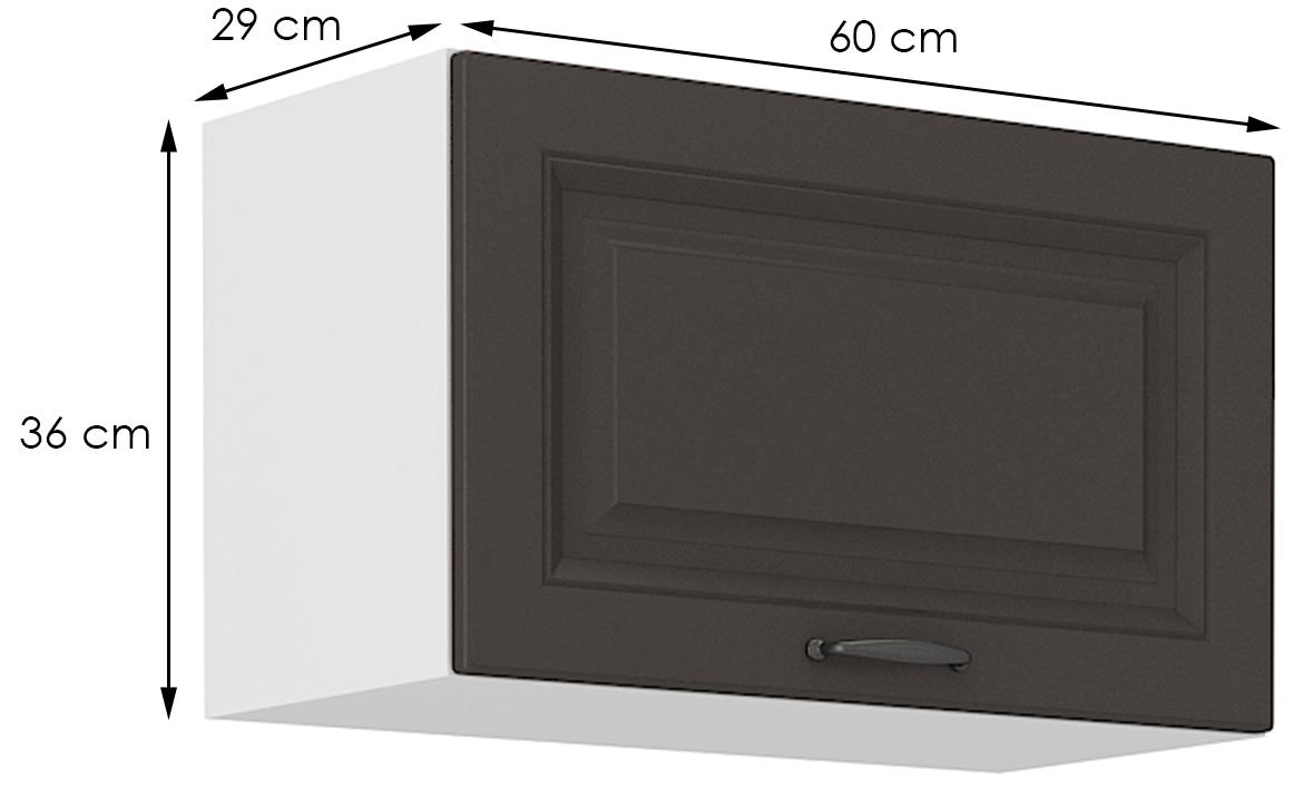 Stilo 60gu-36 1f viseći el.1podizna vrata 60x29x36 bela/grafit