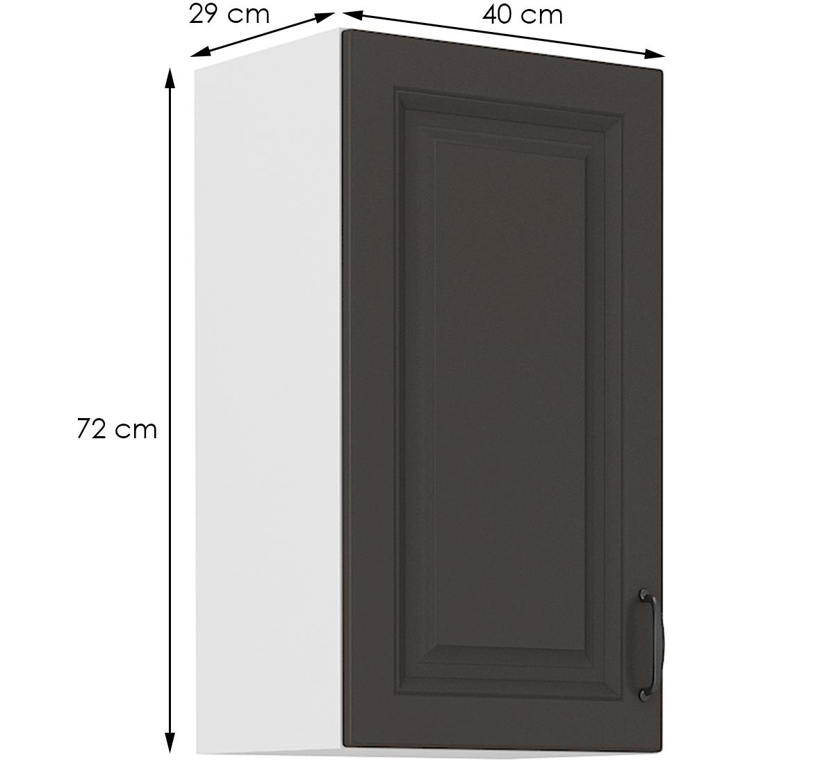 Stilo 40g-72 1f viseći el.1vrata 40x29x72 bela/grafit