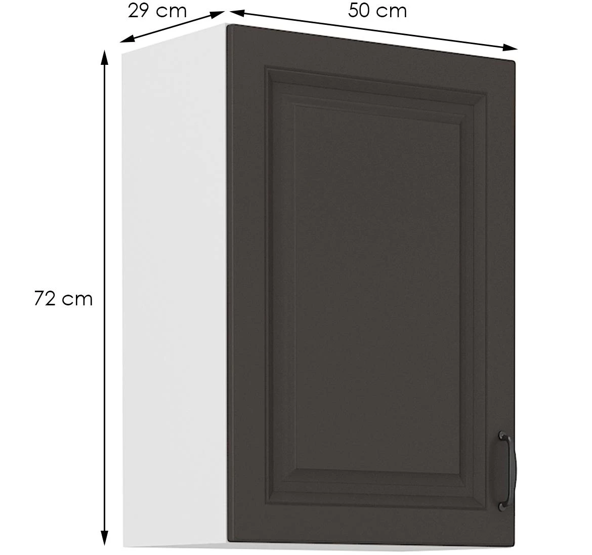 Stilo 50g-72 1f viseći el.1vrata 50x29x72 bela/grafit