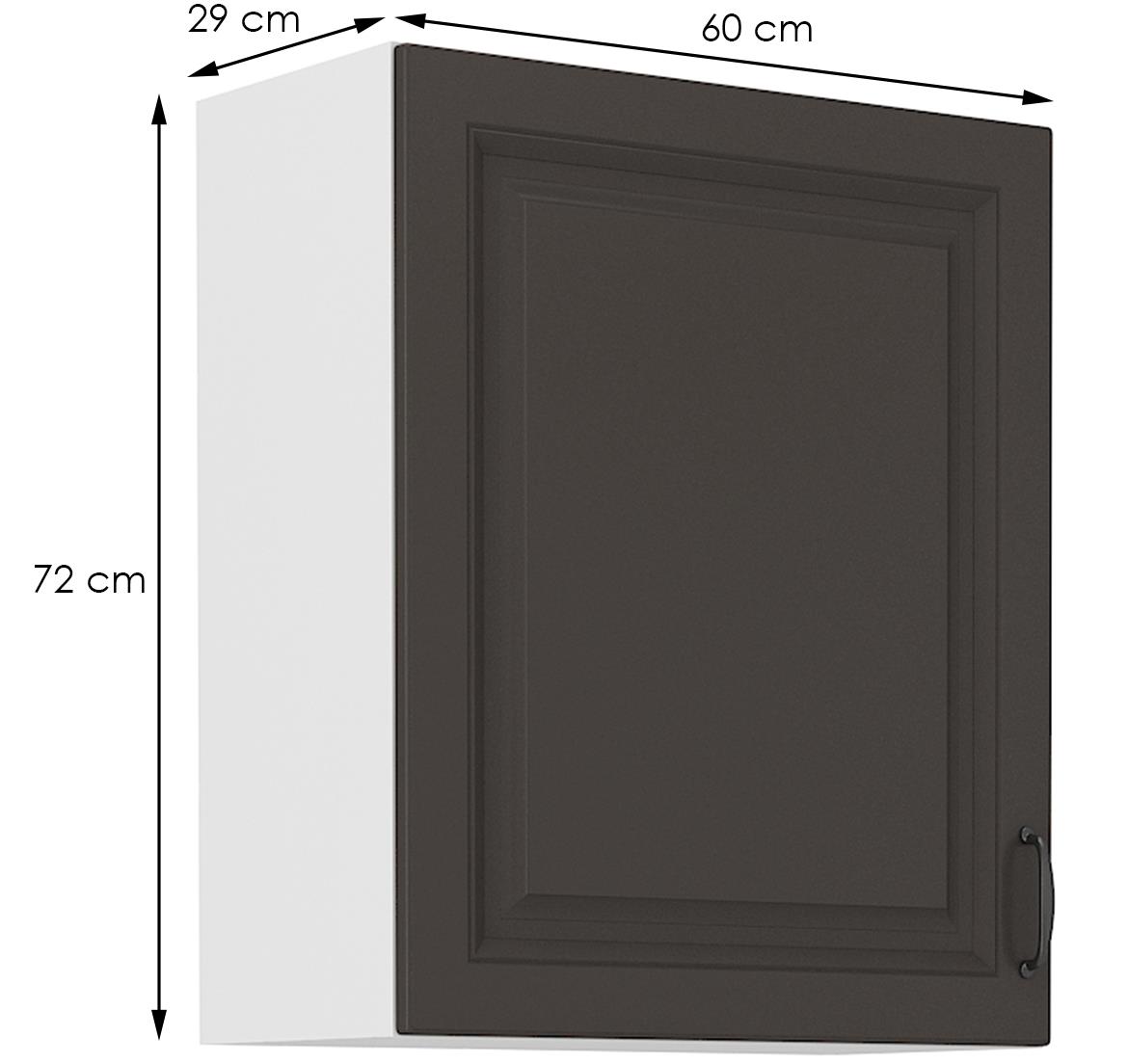 Stilo 60g-72 1f viseći el.1vrata 60x29x72 bela/grafit