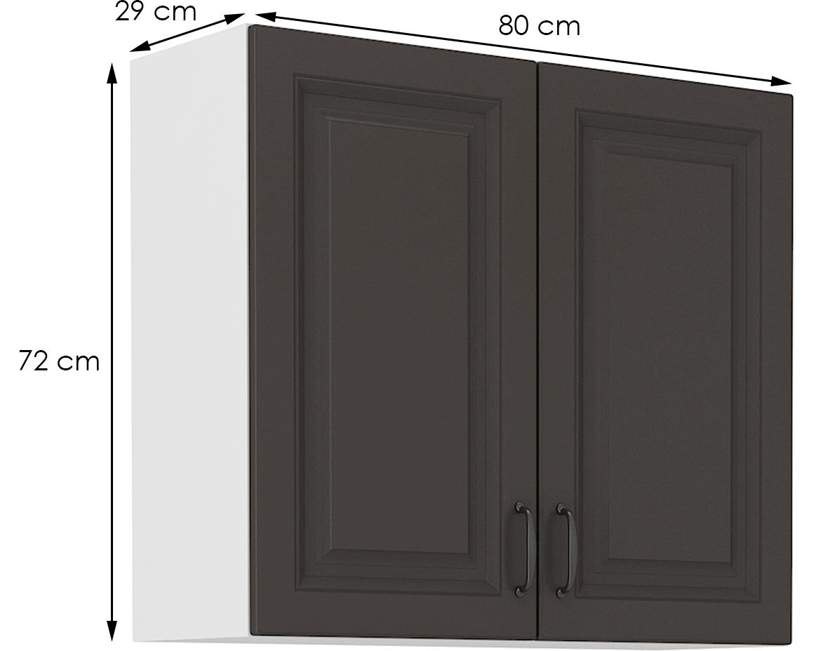 Stilo 80g-72 2f viseći el.2vrata 80x29x72 bela/grafit