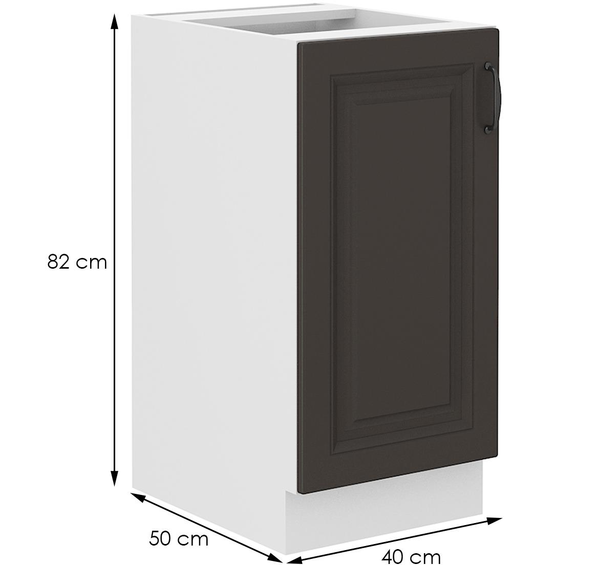 Stilo 40d 1f bb baza 1vrata 40x52x82 bela/grafit