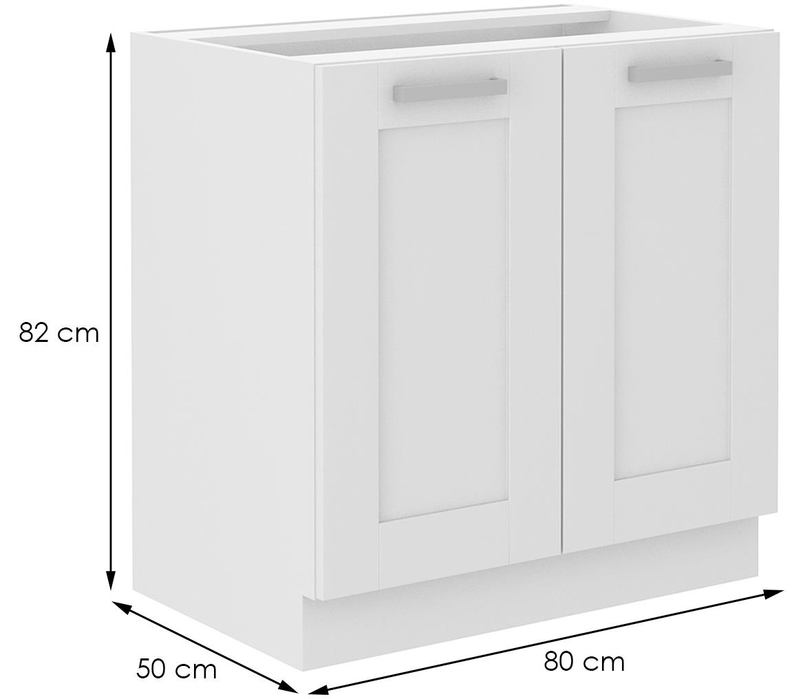 Luna kuhinjski element 2 vrata 80x52x82 beli