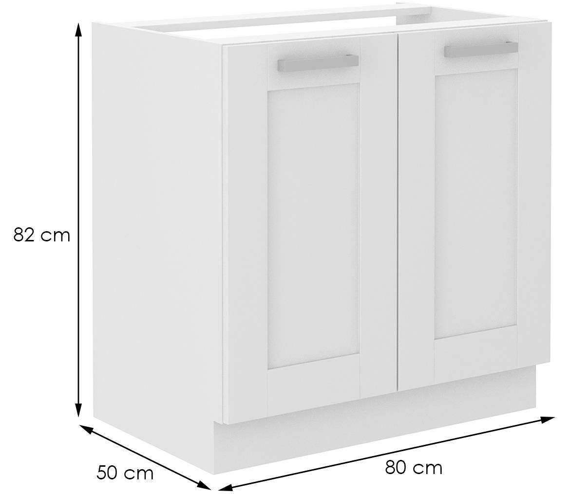 Luna kuhinjski element 2 vrata za sudoper 80x52x82 bijeli