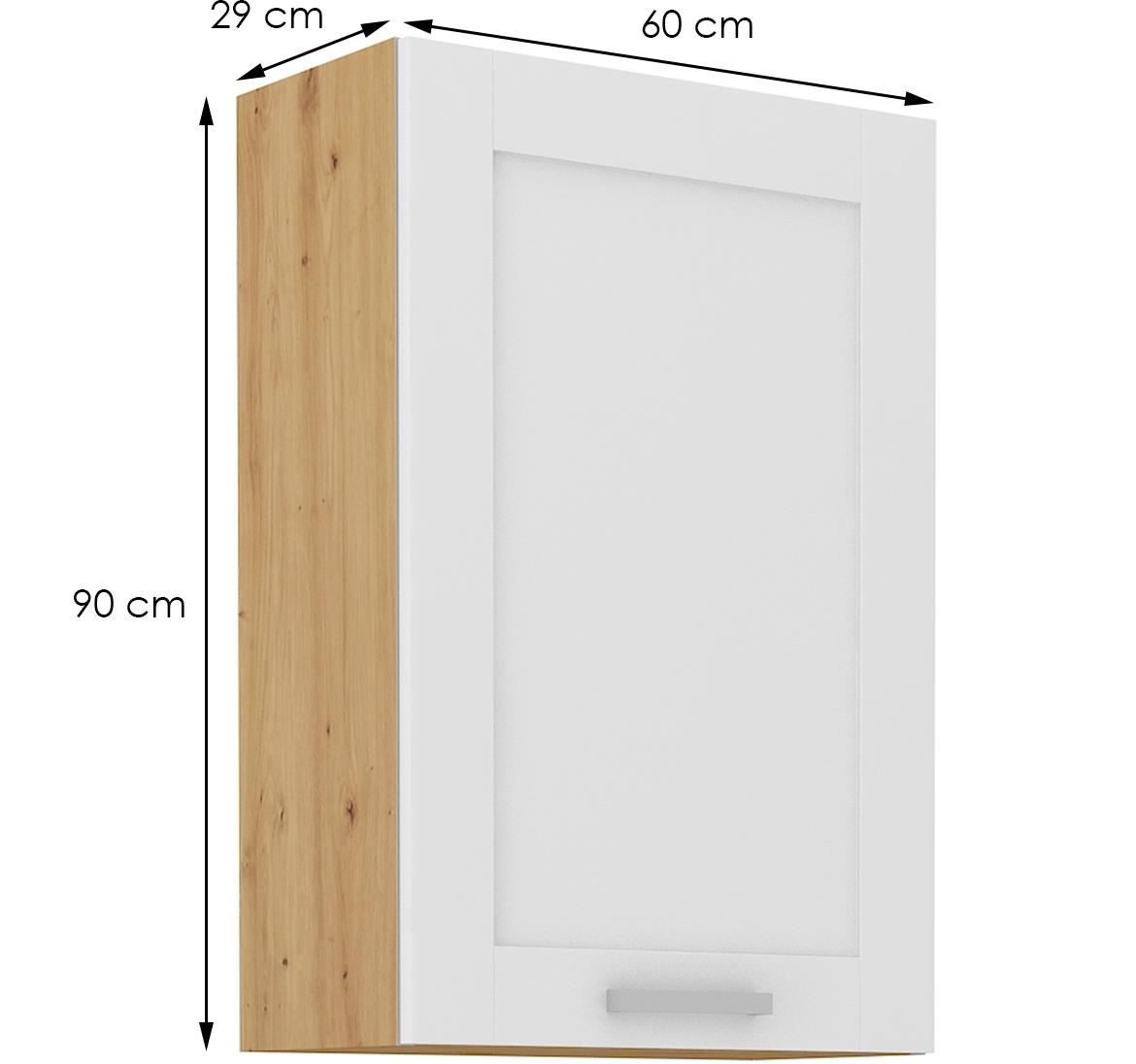 Luna kuhinjski element 1 vrata 60x31x90 natur (artisan hrast)/bela