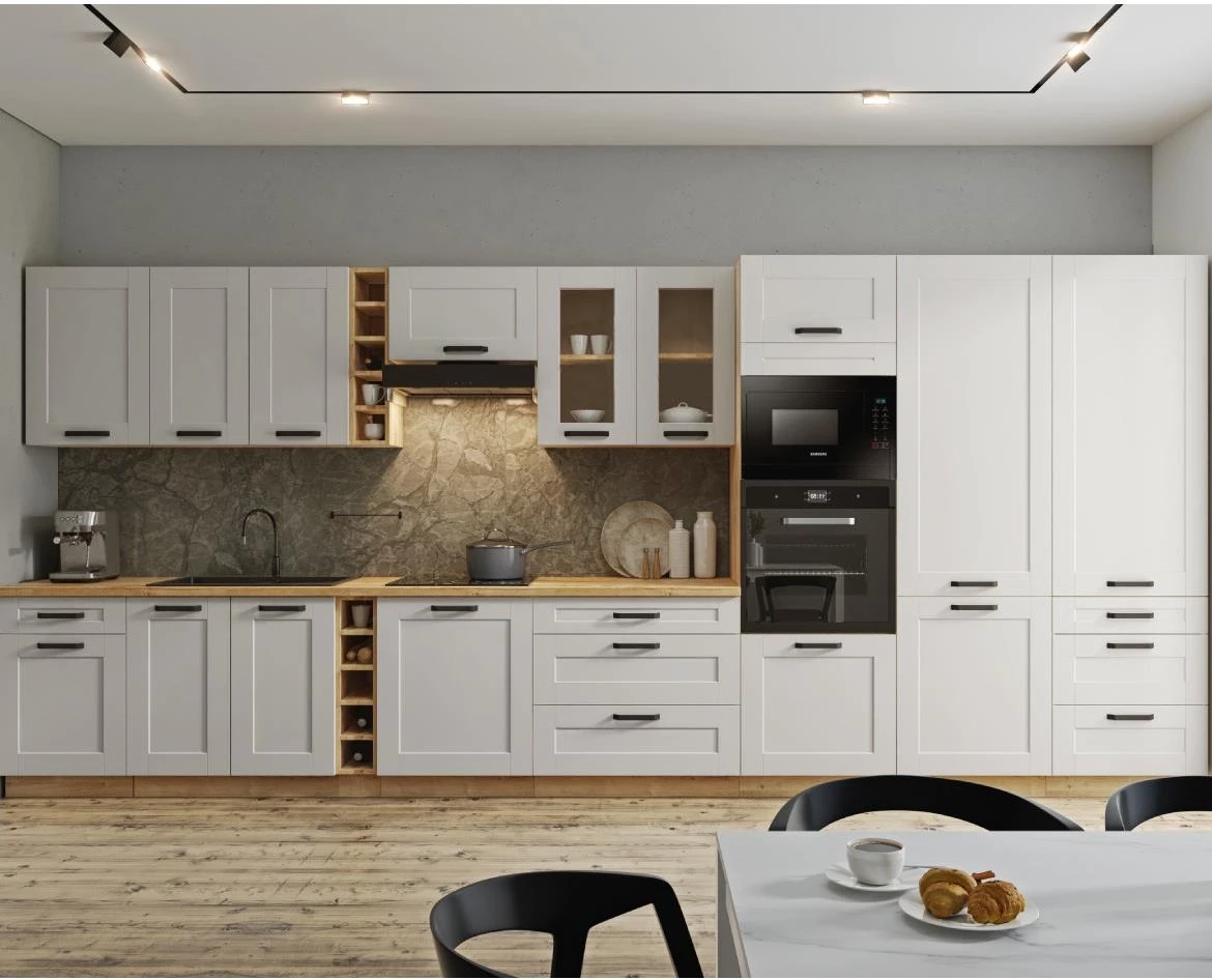 Luna kuhinjski element 2 vrata 80x52x82 beli/natur (artisan hrast)