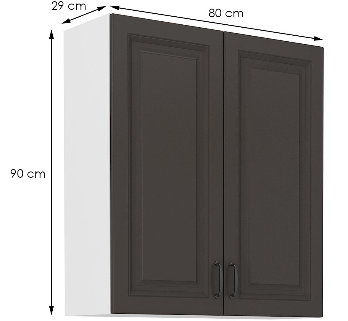 Stilo 80g-90 2f viseći el.2vrata 80x29x90 bela/grafit