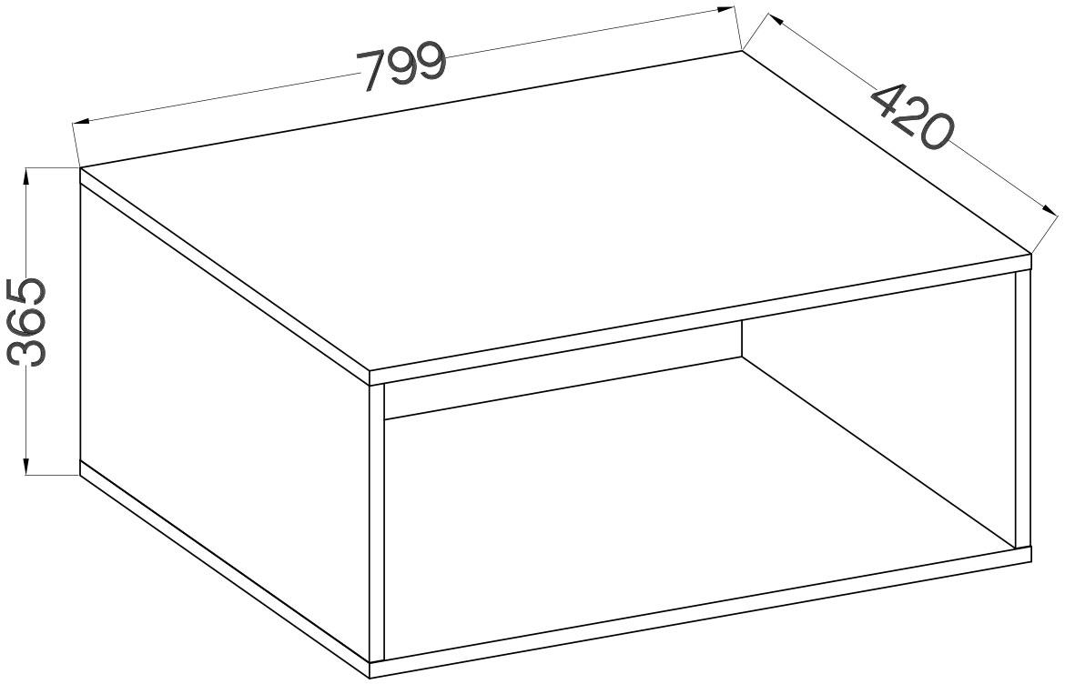 Malta nadogradnja  80x42x36,5 natur (artisan hrast)